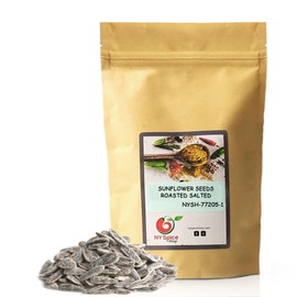NY SPICE SHOP Sunflower Seeds - 3(lbs.) Pound Roasted & Salted Sunflower Seeds - Dry Sunflower Kernels - Fiber and Protein Rich - Healthy & Delicious Snacks - Natural | Gluten Free | Non-GMO