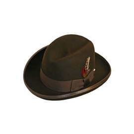 Godfather Homburg Fedora Hat in Fall Brown (X-Large = 24")