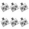 6 Sets Standing Seam Roof Clamps with L-Shaped Brackets and
