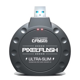 PixelFlash CFAST 2.0 Card Reader USB 3.0 SATA III 500MB/s Writer - Memory Card Reader for Leica URSA Alexa Mini Canon Phase One & More - CFast Card Reader Black