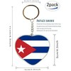 JAVD Llavero cubano con bandera de Cuba, paquete de 2,