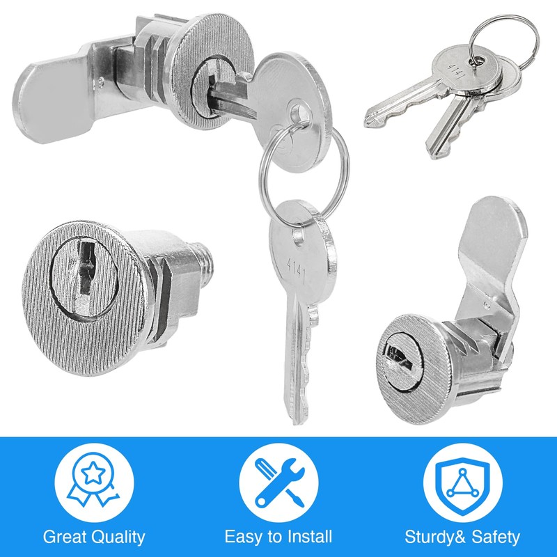 Mailbox Lock Replacement - Universal Mailbox Locks with 4 Keys