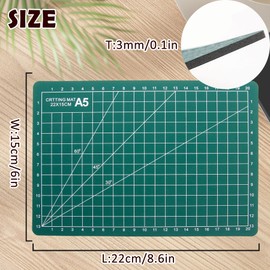 EKIND Self Healing Cutting Mat, Double Sided Engraving Board, Durable Non-Slip 3mm Thick Professional Gridded Rotary Mat Compatible for Quilting, Scrapbooks, Sewing, Gunpla, Arts Crafts 6"x8"(A5)