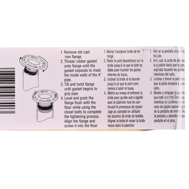 Oatey 4 in. Cast Iron Twist-N-Set closet flange