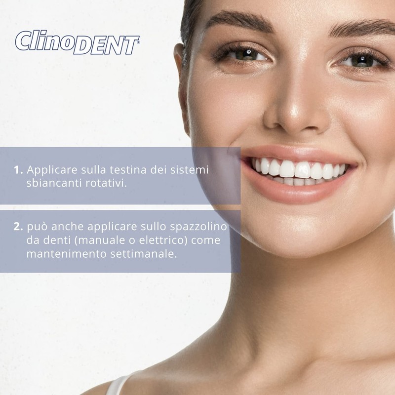 Clinodent - Teeth whitening paste and replacement heads for Clinodent