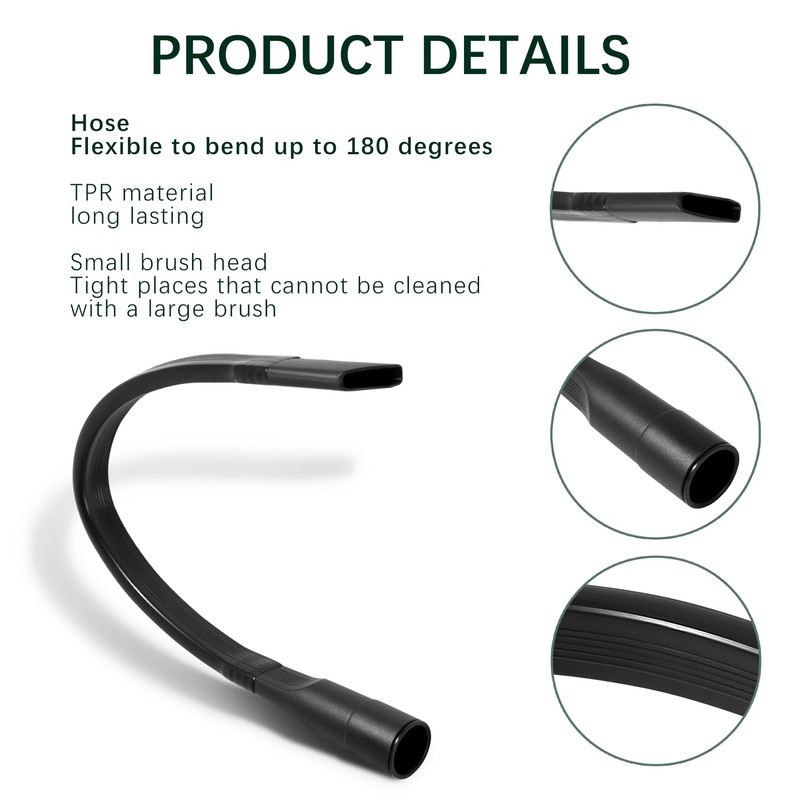25"Crevice Hose Vacuum Attachment,Flexible Crevice Tool for Dryer Vent Clean,Flexible
