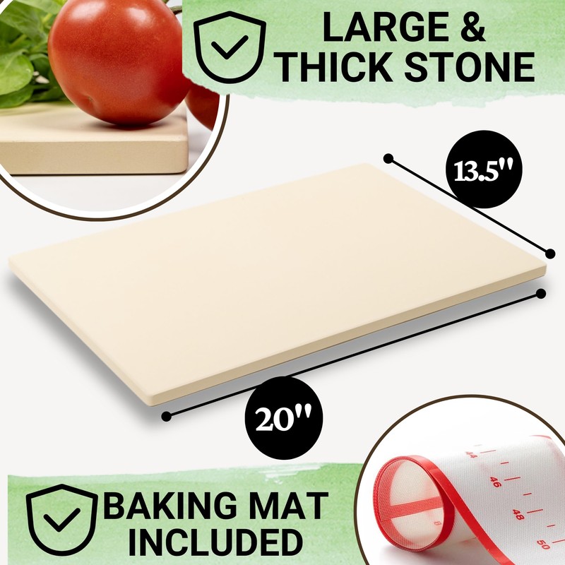 Large Pizza Stone for Oven 20 inch - Pizza Stone
