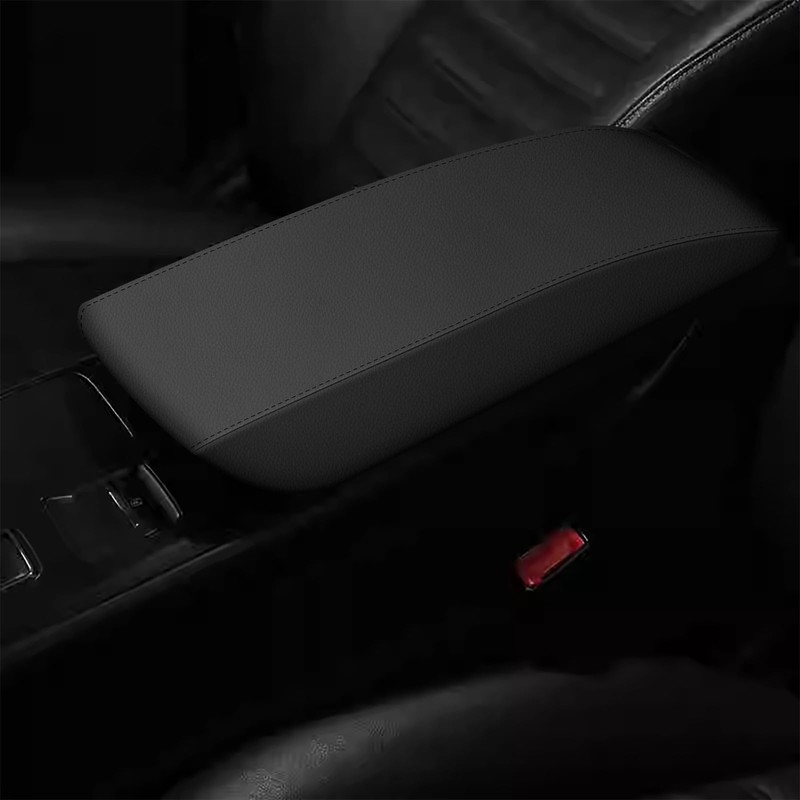 AOMSAZTO Armrest Covers for 2017-2020 Ford Fusion Black Leather