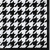 Club Pack Houndstooth Pattern Printed Beverage Size Paper Napkins Box