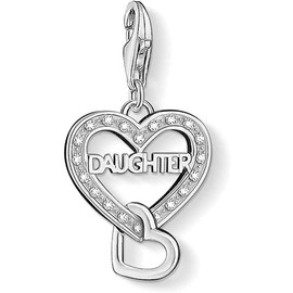THOMAS SABO Ladies Daughter Charm 925 Sterling Silver - 1267-051-14, one size, Sterling Silver Silver, Cubic Zirconia