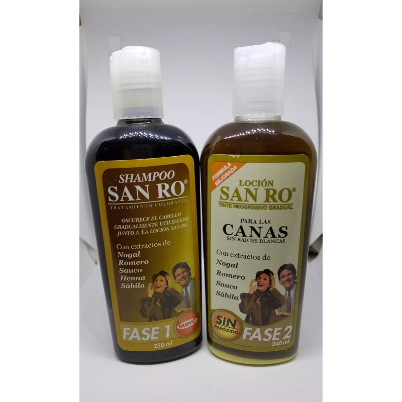 SAN RO Gray Hair Shampoo & Hair Lotion Coloring Treatment