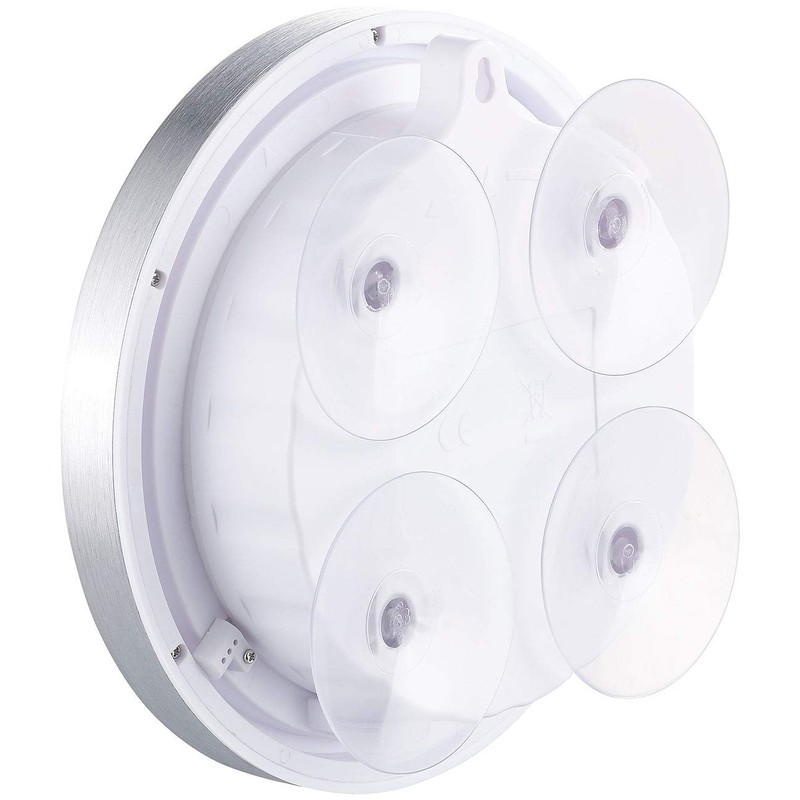 St Leonhard Bathroom Clock, Bathroom Wall Clock with LCD Thermometer