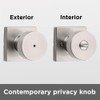Kwikset Pismo Privacy Locking Door Knob, Interior Handle with Keyless