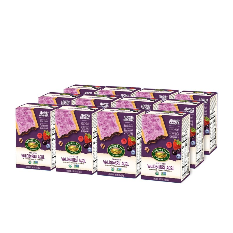 Nature's Path Organic Frosted Wildberry Acai Toaster Pastries, 11 Ounce