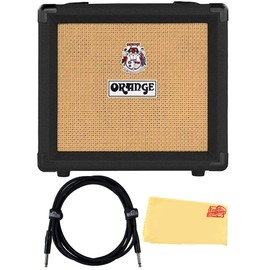 Orange Crush 12-Watt Guitar Combo Amplifier - Black Bundle with Instrument Cable and Austin Bazaar Polishing Cloth