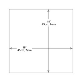 Dulles Glass 18 inch Square Glass Table Top - Tempered - 1/4" Thick Glass Surface, Safe Flat Polished, Eased Corners, Multipurpose for Dining Table, Patio, Coffee and End Table