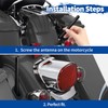 4.7" Short Motorcycle Antenna 2-Pack, Carbon-Fiber Style Stubby Radio Antenna,