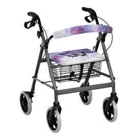 Luarisgur Butterfly Accessories for Rollator Walkers Galaxy Rollator Walker Seat and Backrest Covers Patterns Rollator Walker Accessories for Seniors Ladies