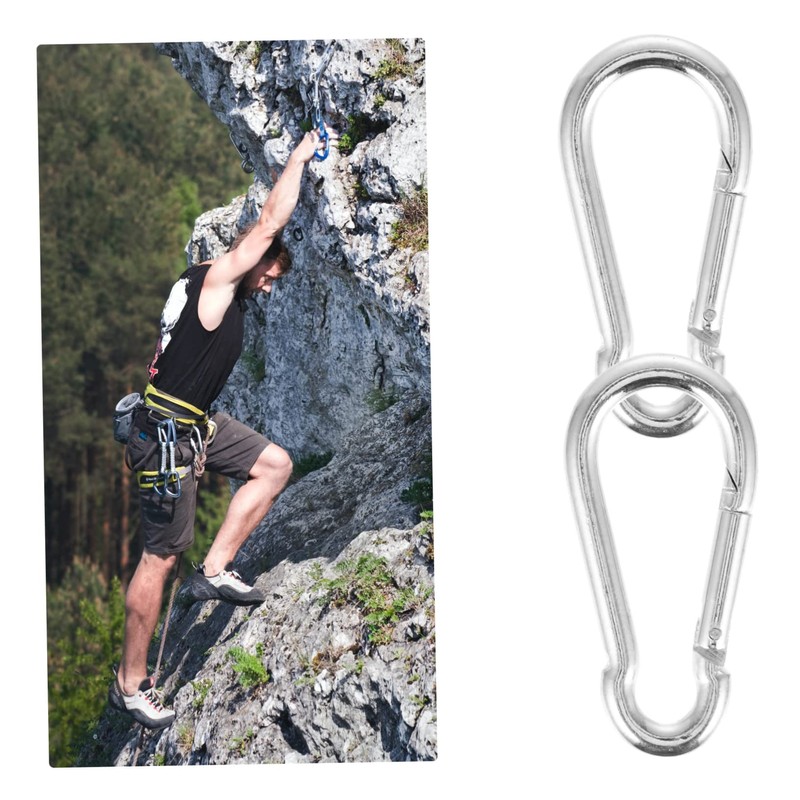 Sosoport 2pcs Indoor Carabiner Buckle Gym Pull Rod Buckle Safety