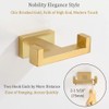 Double Robe Hook, APLusee SUS304 Stainless Steel Square Towel Holder,