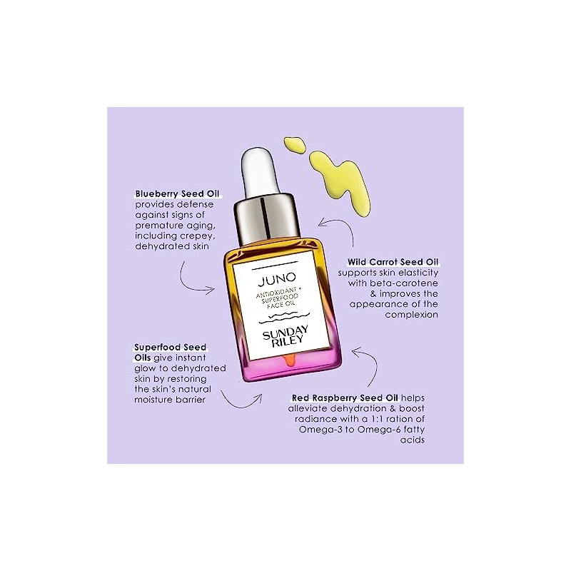 Sunday Riley JUNO Antioxidant + Superfood Face Oil, 0.5 Fl