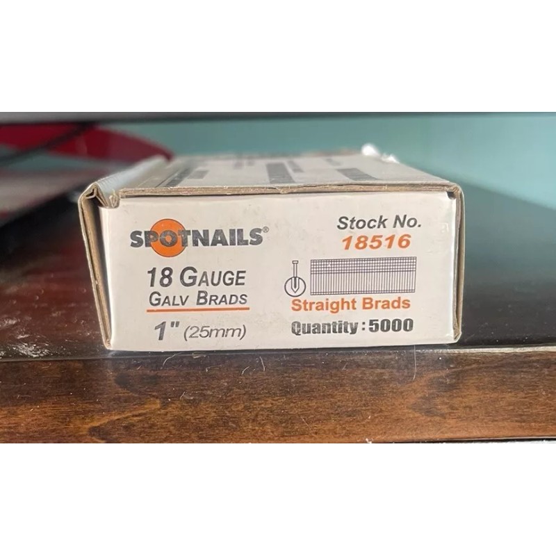Spotnails 18516 - 18 Gauge 1" Brad Nails Brads (5,000)