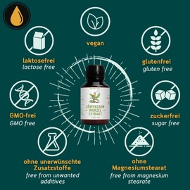 Dandelion Root Extract Liquid, 100% Natural and Natural, 100 ml, Vegan, Gluten-Free, Lactose-Free, No Additives (e.g. Magnesium Stearate), Made in Germany