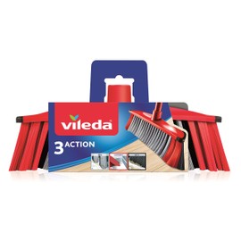 Vileda 142158 3-in-1 Natural Broom( Only Comes With Brush Head No handle included)