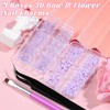 2 Boxes 3D Bow Nail Charms, Purple Mini Bow Charms