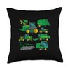 Tractor Farmer Farming Vehicles Trucks Farm Boys Kids Throw Pillow
