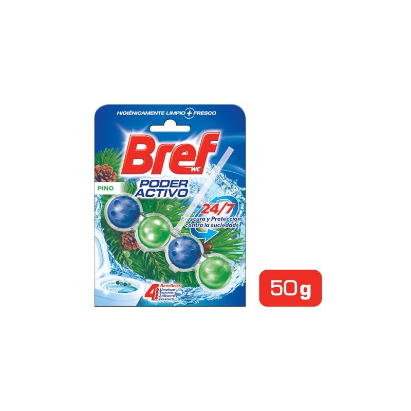 Bref WC Poder Activo Pino Canastilla limpiadora y aromatizante para