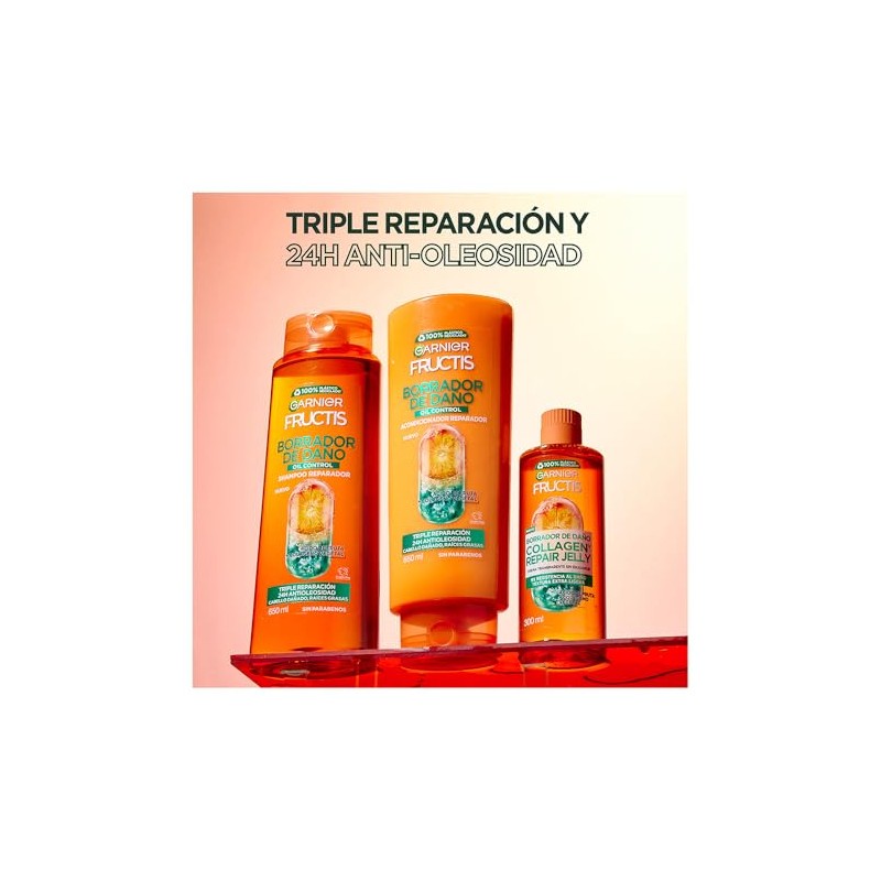 Garnier Fructis Borrador de Daño Control Grasa Crema Transparente 10