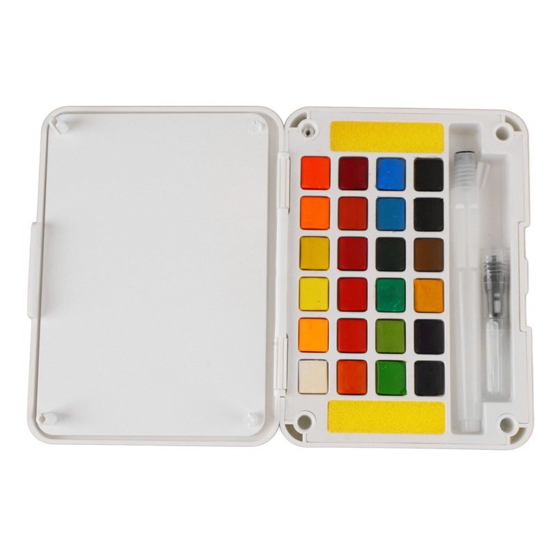 Water Color Paint 24 Bright Colors Quick Drying High Transparency