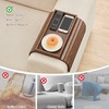 GEHE Bamboo Sofa Arm Tray, Foldable Couch Arm Tray Side