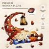 Wooden Puzzle for Adults, 300 Pieces Lazy Gnome Wooden Jigsaw
