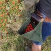 Foraging Bag,Foldable Foraging Pouch Waterproof Waxed Canvas bushcraft Bag w/Drawstring