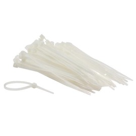 Perel ECTW100 2.5 m Nylon Cable Tie Set - White