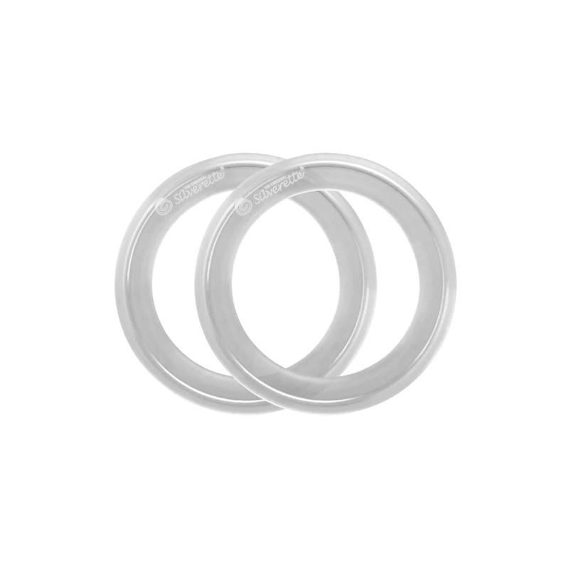 SILVERETTE The Original Silver Nursing Cups with O-Feel Silicon Ring