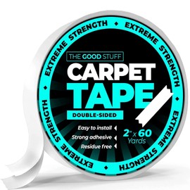 Rug Tape (2 Inch x 60 Yards) - Secure Rugs to Hardwood, Laminate, Tile, and Carpet