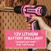 Pink Tool Set: Tool kit with 12V Cordless Drill Set