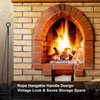 Fire Poker for Fire Pit, 40”Twisted Rope Design Fireplace Poker,