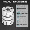 Flexible Shaft Coupling, D32 L40 Aluminum Flexible Diaphragm Motor Shaft