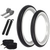 PRO+ SCHWINN STYLE WHITEWALL BRICK 16 X 1.75 S2 W/ 20 X 2.125 S2 SLICK TIRE 8PC SET