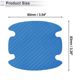 RATCHROLL 1 Set Universal Door Handle Sticker Anti-Scratches 83x90mm Auto Door Handle Protective Film Light Blue