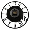 WALPLUS 30cm(11.8") Diameter Acrylic Gloss Roman Wall Clock Black Home