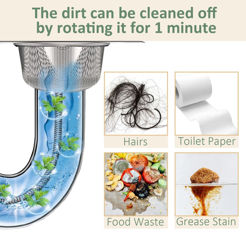 Asaiy Drain Unblocker Tool with Handle, Flexible Plumbing Snake, Professional
