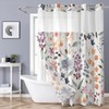 Shellspace No Hook 3 in 1 Shower Curtain with Snap