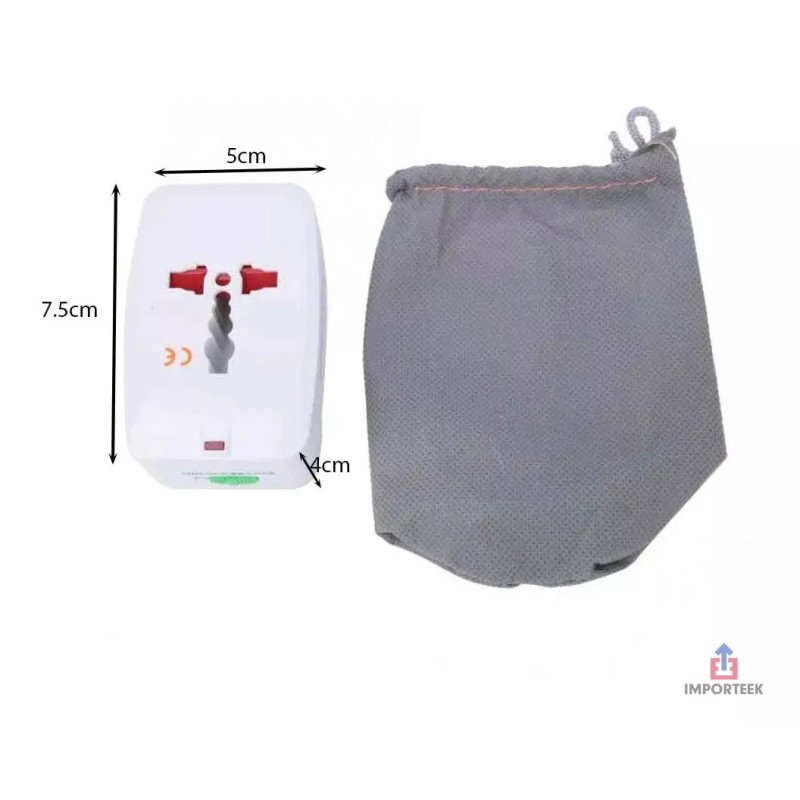 Importeek 20pz Adaptador Convertidor Clavija Corriente Universal Viaje