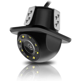 Car Backup Camera, car reversing Camera 8 LED Night Vision, Waterproof dustproof 170°Wide Angle Universal for Cars, SUV, Vehicles, Trucks(ES-8led) Support PAL or NTSC