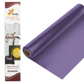 Firefly Craft Regular Purple, Heat Transfer Vinyl for Shirts - Iron on Vinyl for Cricut & Silhouette Heat Press Vinyl for Shirt Transfers - Iron on HTV Vinyl - 15 Pieces, 12" X 20" (25 Feet) Each